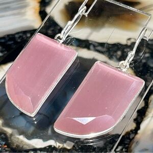 Matte Pink Cat’s Eye Quartz Pendant 1 7/8”